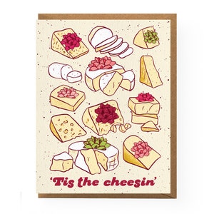 Tis The Cheesin' Holiday Card (Single Card or Set of 6)