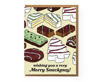 Snack Cake Holiday Card (Single Card or Set of 6)