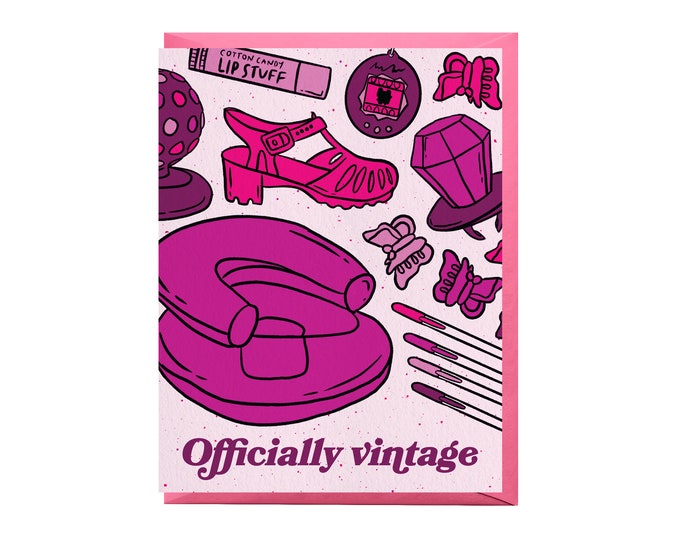 Officially Vintage Card | 90s nostalgia card