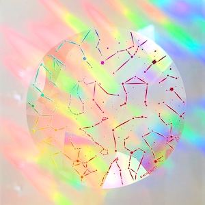 Constellations Rainbow Suncatcher Decal | suncatcher sticker, rainbow maker decal, rainbow window decal