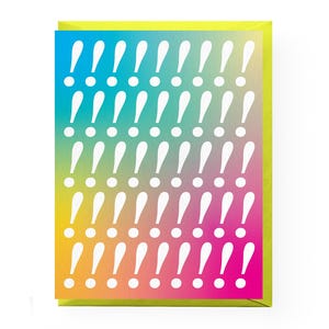 Rainbow Exclamation Card | congratulations card