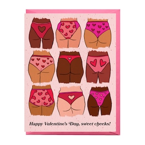 Funny Valentines Card | Sweet Cheeks Butt Greeting Card