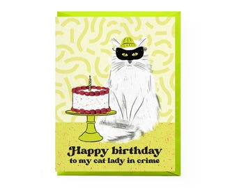 Cat Lady Birthday Card | cat birthday card, cat mom birthday card