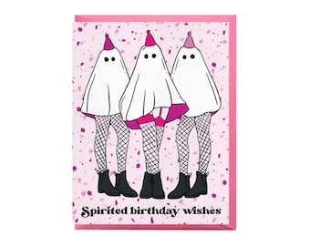 Ghost Birthday Card | halloween birthday card, spooky birthday card