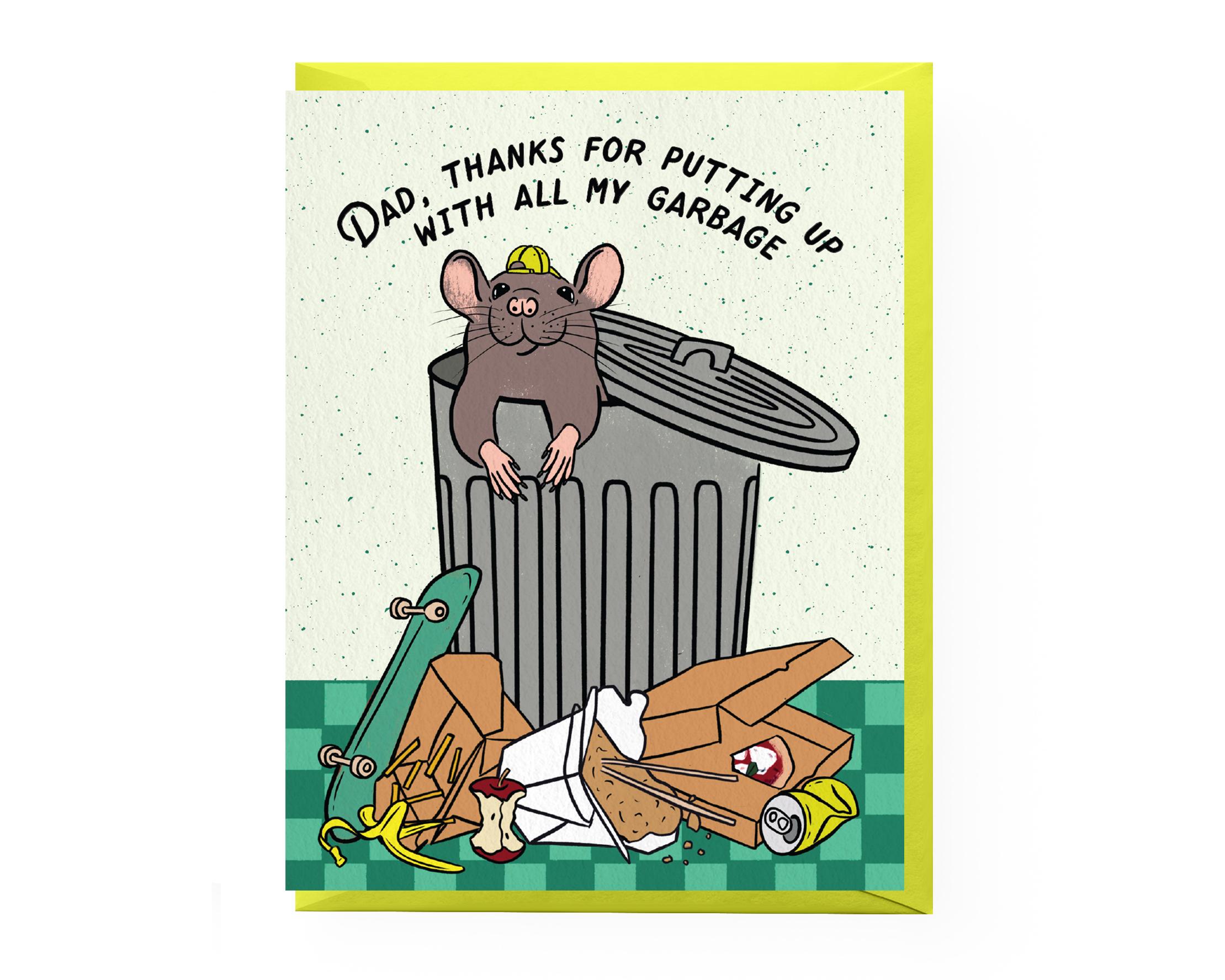 Rat Father's Day Card: Dad, Thanks for Putting up With All My Garbage ...