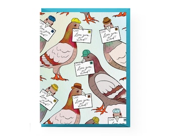 Pigeon Father's Day Card