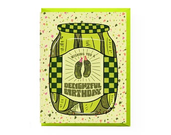 Pickle Jar Birthday Card | Funny Birthday Card | Birthday Card for Snack Lovers