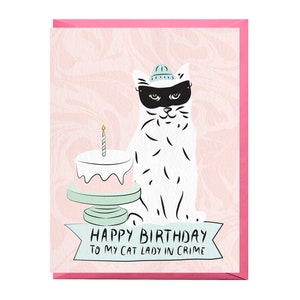 Cat Lady Birthday Card | cat birthday card, cat mom birthday card