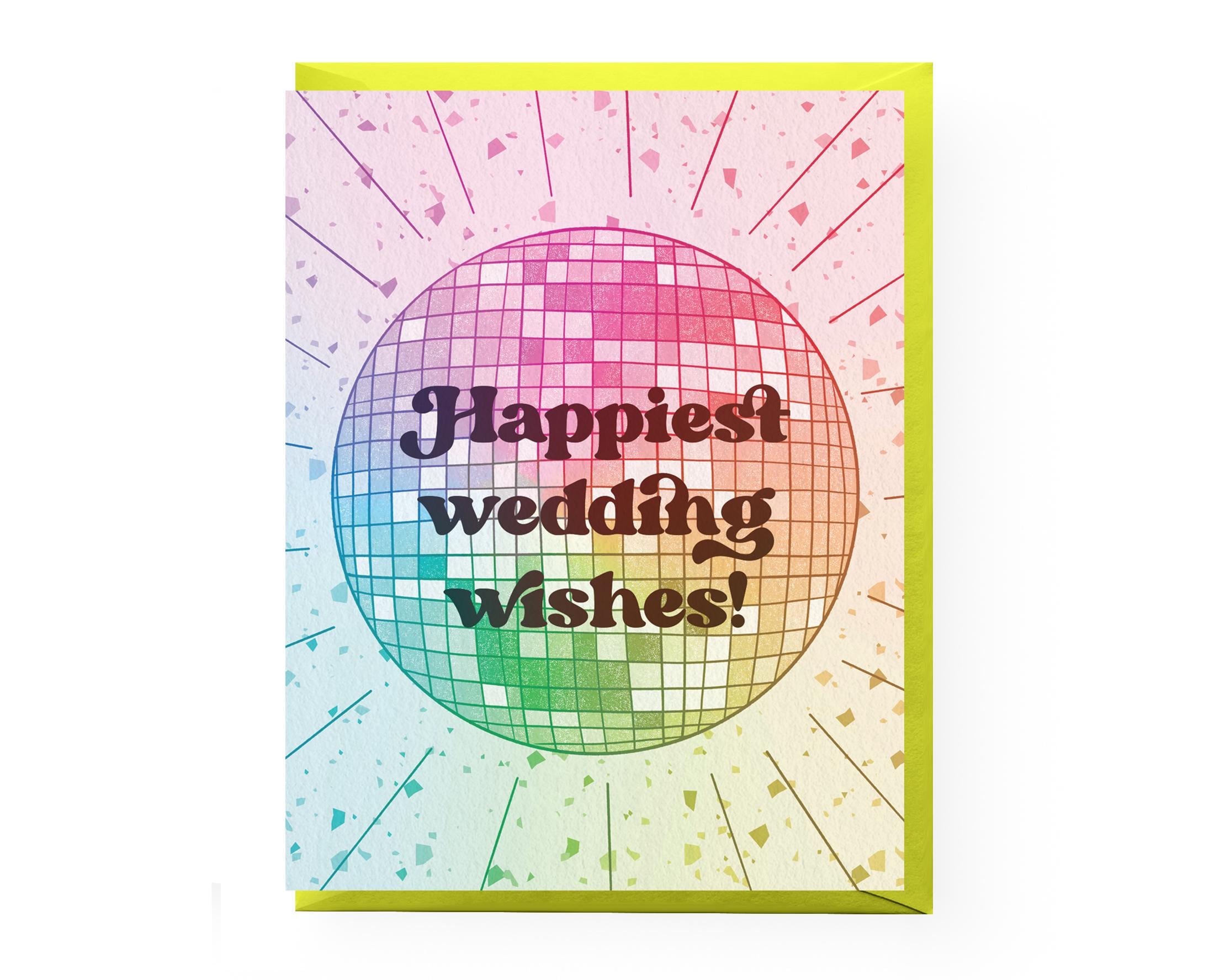 Disco Ball Wedding Card | happy wedding card, engagement card, gay wedding card