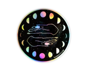 Moon Phases Holographic Sticker