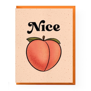 Nice Butt Card | butt love card, peach emoji love card, butt valentine&#39;s day card, funny love card