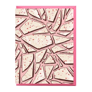 Peppermint Bark Patterned Notecard (Single Card or Set of 6)