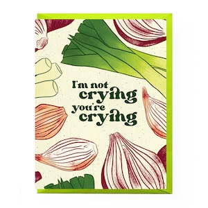 Crying Onions Congratulations Card | graduation card, new job card, new start card
