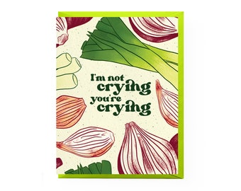 Crying Onions Congratulations Card | graduation card, new job card, new start card