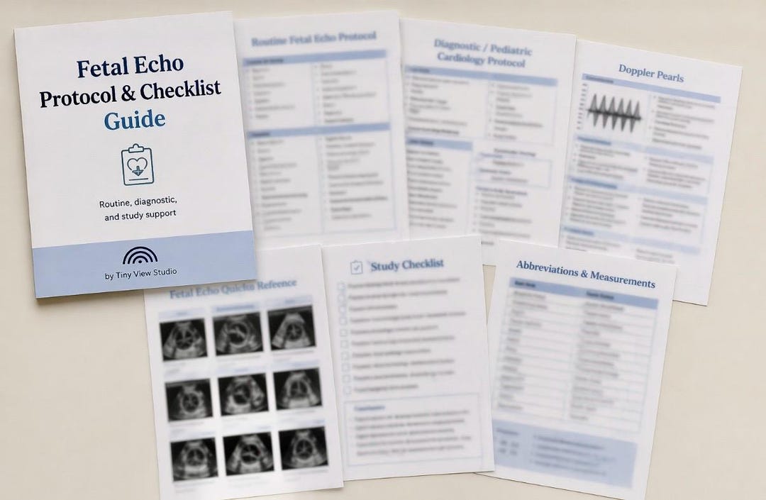 Fetal Echo Protocol & Checklist Guide / Sonographer Study Guide ...