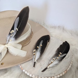 Custom Hat Band Feathers.  Hat Band Accessory. Custom Feather for your hat.  Update your favorite western hat. Hat Accessory/Hat Jewelry