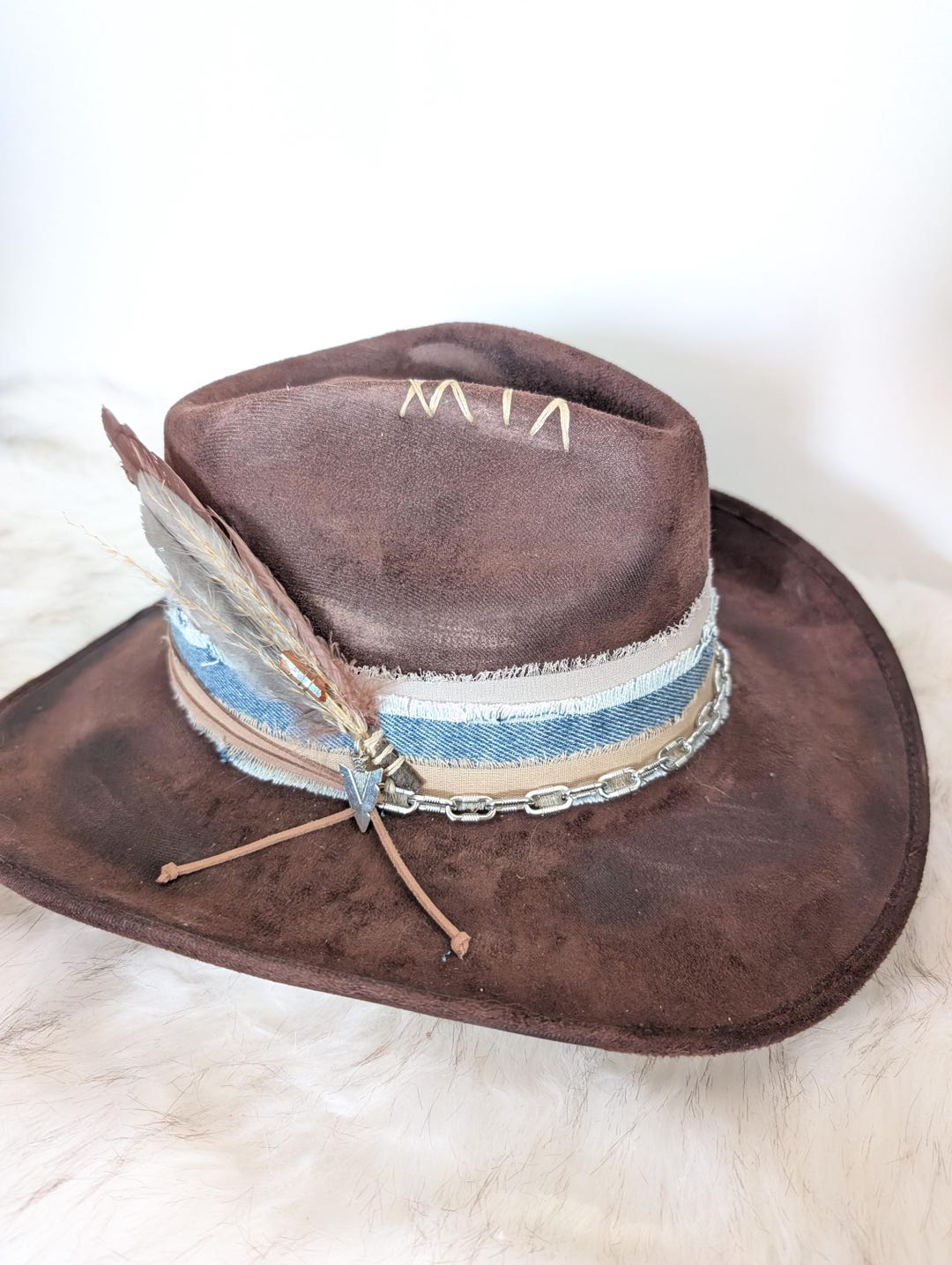 Rustic Rebel Cowboy Hat/ Country Concert Hat/ Distressed Cowboy Hat - Etsy