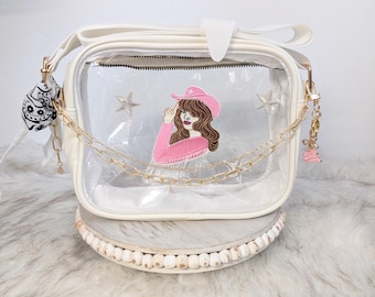 Western concert crossbody purse / Clear stadium bag/ Clear concert bag/Cowgirl Crossbody