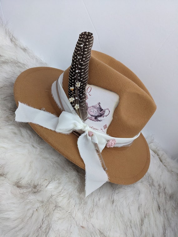 Custom Floral DIY Hat Band With Playing Card. Add to Your  display picture 1