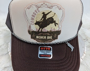 Cowgirl Trucker Hat / Country Concert Hat/ Girls Trip Hat/ Western Trucker Hat