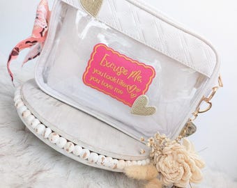 Western concert crossbody purse / Clear stadium bag/ Clear concert bag/Cowgirl Crossbody