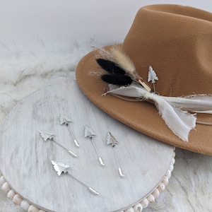 Arrowhead Stick Pins for your hat. Update your favorite western hat. Pin to shirt, jacket, purse or scarf! Hat Accessory/Hat Pick