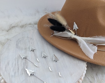 Arrowhead Stick Pins for your hat. Update your favorite western hat. Pin to shirt, jacket, purse or scarf! Hat Accessory/Hat Pick