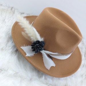 Dark Blue Boho Flower Stick for your hat band. Hat Accessory/Western /Hat Pin/Hat Jewelry/Lapel Pin /Bridal Hat/Boutonniere