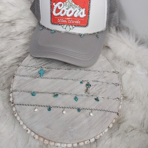Cowgirl Trucker Hat Charm Chains / Hat Charm/Hat Chains/Trucker Hat Accessory!
