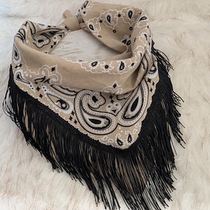 Cowgirl Fringe Bandana/ Cotton fringe bandana / Cowgirl accessory