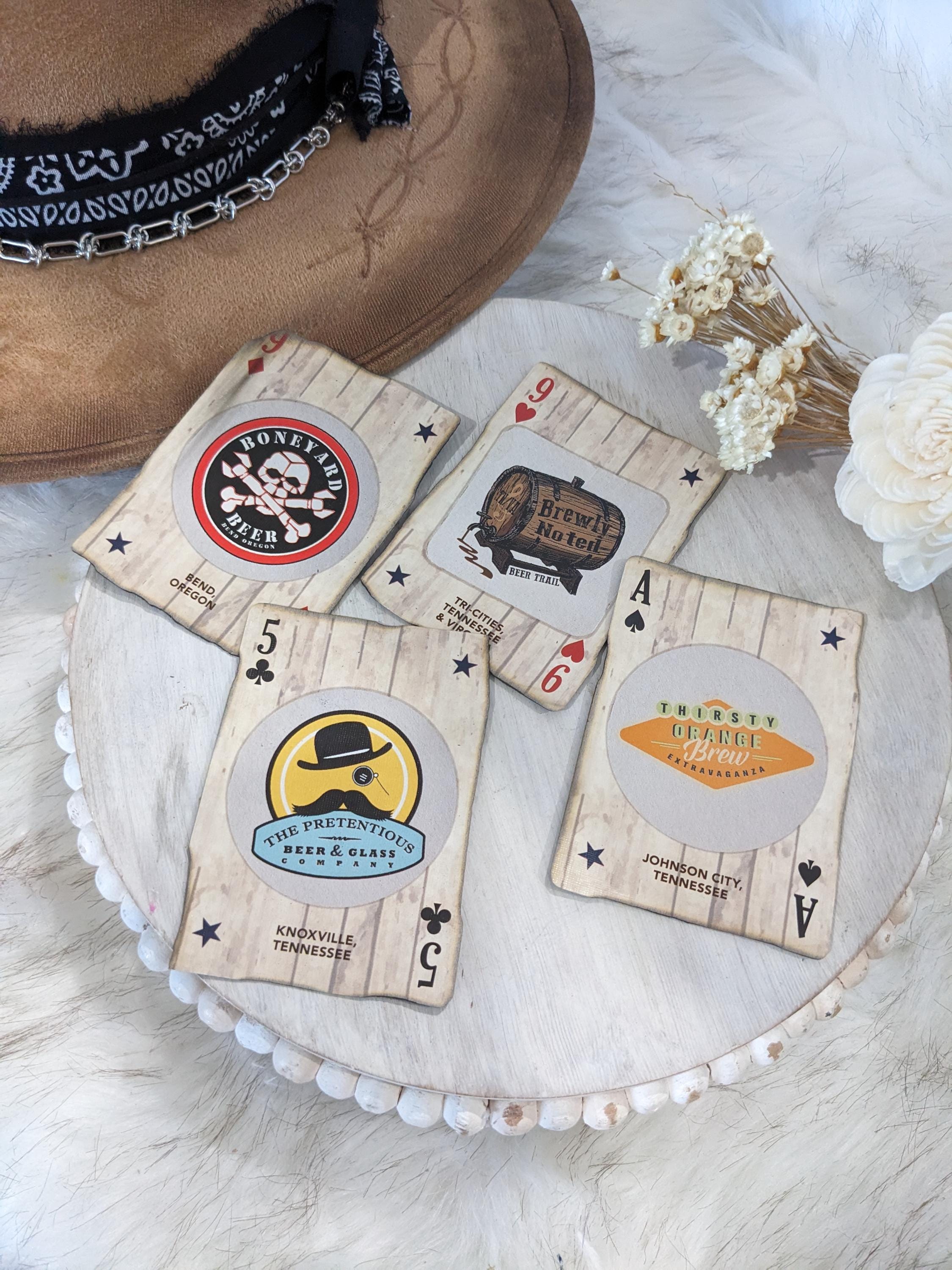 Brewery Beer Lover Cowboy Playing Card for Your Hat. Beer Cards
