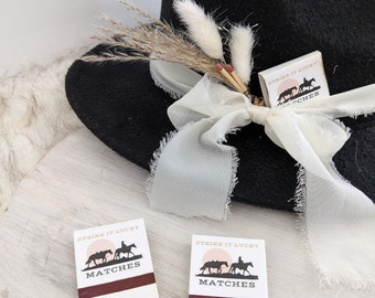 Busta di fiammiferi per fascia per cappelli. Accessorio per fascia per cappello. Fiammiferi da cowboy per cappello. Aggiorna il tuo cappello western preferito. Accessorio per cappello/Pickler per cappello/Gioielli per cappello