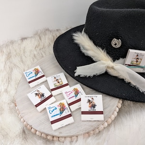 Hat Band Matchbook.  Hat Band Accessory. Cowgirl Matchbooks for your hat.  Update your favorite western hat. Hat Accessory/ Hat Jewelry