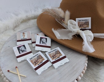 Hat Band Matchbook.  Hat Band Accessory. Cowboy Matchbook for hat.  Update your favorite western hat. Hat Accessory/ Hat Pick/Hat Jewelry