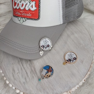 Magnetic Cowgirl Hat Clips for your trucker hat or cowboy hat/ No damage hat clips and hat accessory