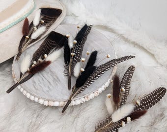 Custom Hat Band Feathers.  Turkey Hat Band Accessory. Custom Feather for your hat.  Update your favorite western hat. Hat Accessory