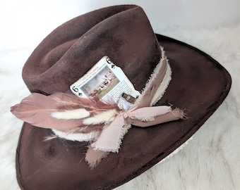 Rustic Cowboy Hat/ Country Concert Hat/ Wild West Cowboy Hat