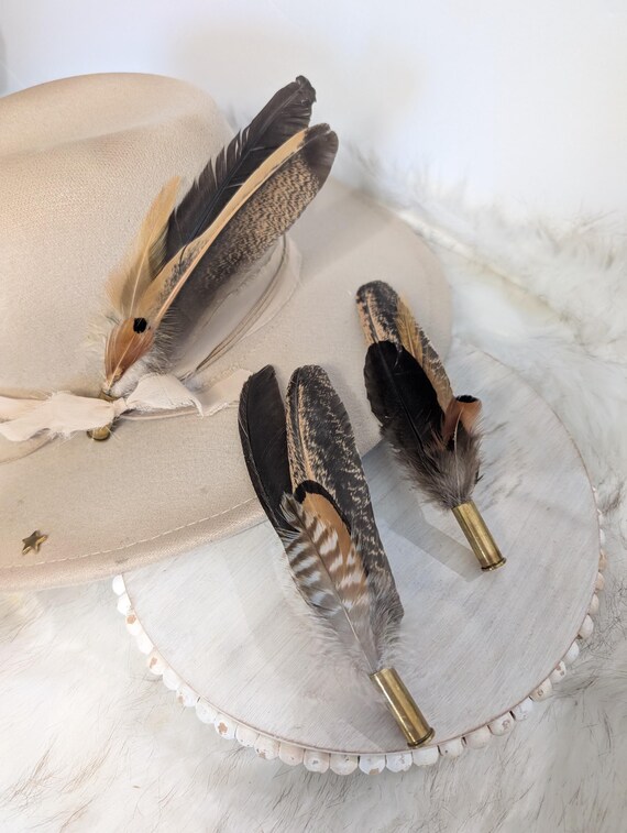 38 Special Casing Upcycled Hat Feather. Hat Accessory/wester  display picture 1