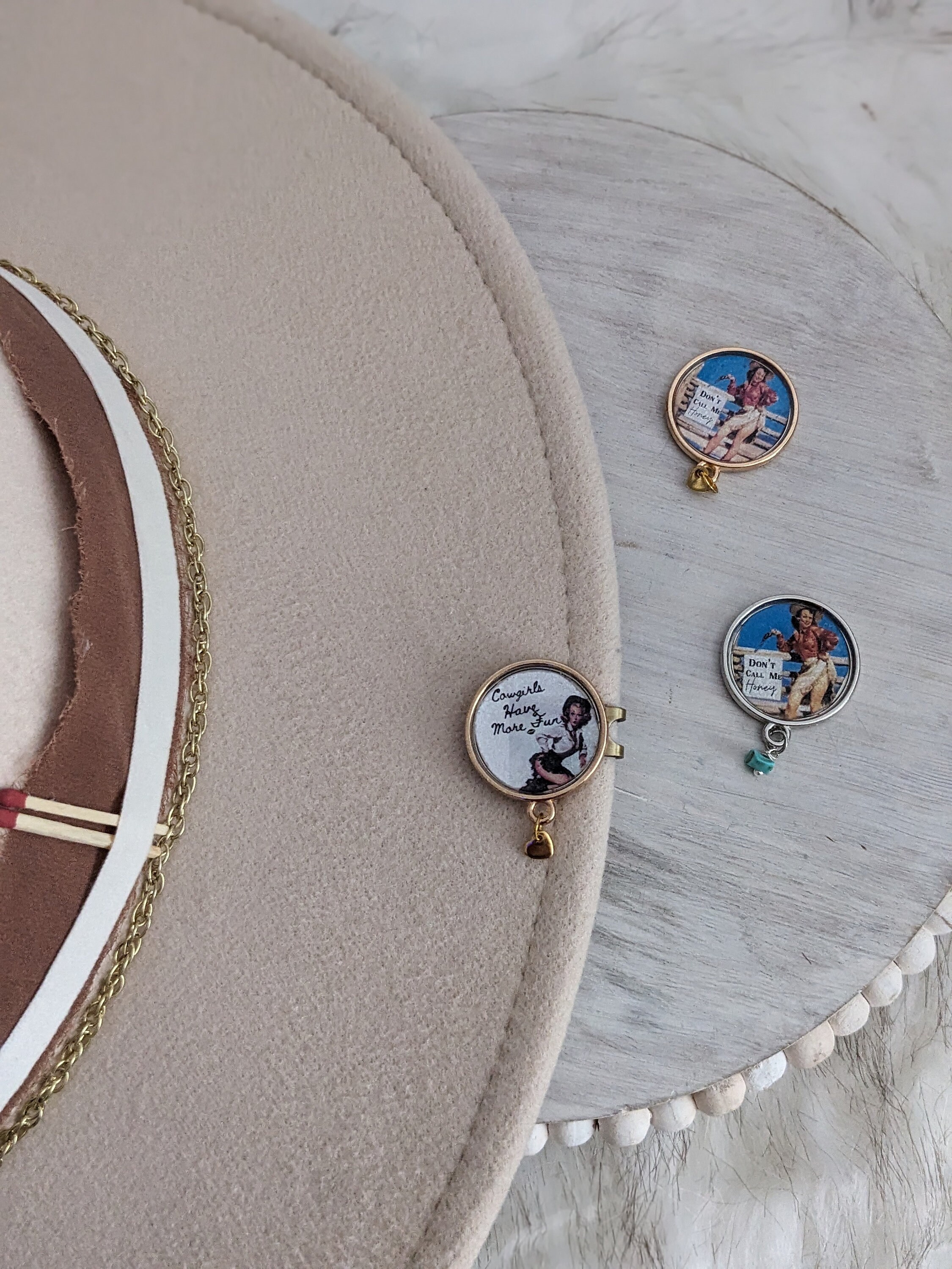 Magnetic Cowgirl Hat Clips for Trucker Hat/Cowboy Hat, No Damage Hat Clips, Hat Accessory