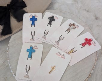 Cowboy Cross hat pins/ Western Cross pins for your favorite hat