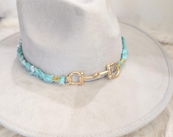 Sunset Rodeo Bandana Hat Band Collection with horse bit charm