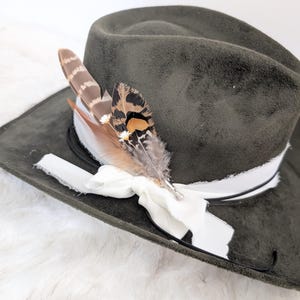 Custom Hat Band Feathers.  Hat Band Accessory. Custom Feather for your hat.  Update your favorite western hat. Hat Accessory