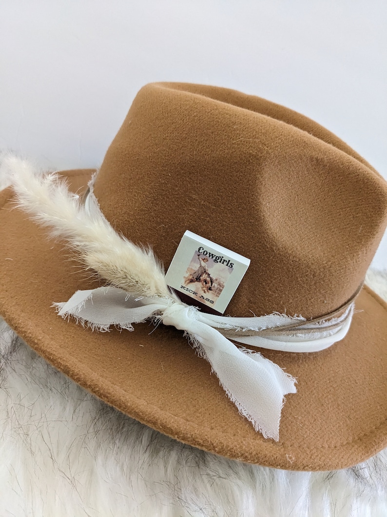 Fiammiferi per fascia per cappello da cowgirl. Accessorio per fascia per cappello. Fiammiferi per cappello da cowgirl. Aggiorna il tuo cappello western preferito. Accessorio per cappello/Scelta cappello immagine 2