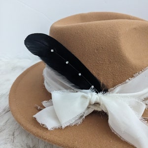 Black Rhinestone Feather Hat Accessory/Western Brooch/Hat Pin/Hat Jewelry/Lapel Pin /Hat Accessory/Rhinestone Feather