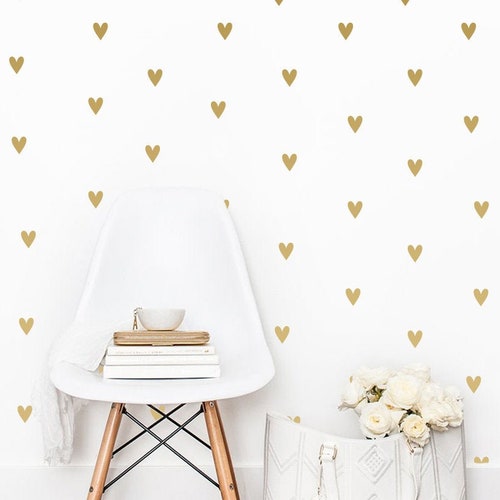 Heart Wall Decals Cute Hand Drawn Heart Wall Decals Nursery Etsy