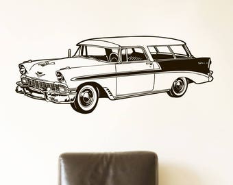 rta 100 Old Retro Vintage Car Graphics Collection Car Modern Fashion Style Wall Decal Vinyl Decor Sticker Art Decor Bedroom Office