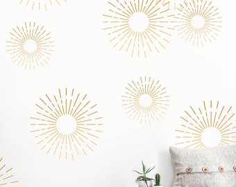 Starburst Decal, Boho Wall Decal, Boho Decor h133