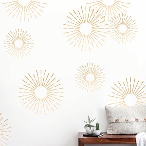 Starburst Decal, Boho Wall Decal, Boho Decor h133