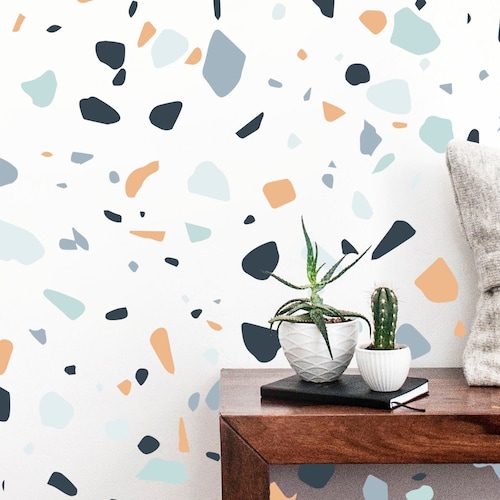Terrazzo Wall Decal Terazzo Wall Sticker Boho Terrazzo Etsy
