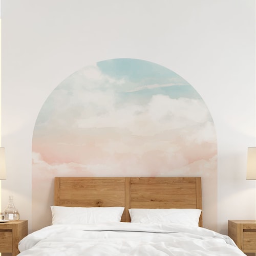 Rainbow Arch Wall Decal Bed Arch Sticker Arch Headboard Wall Etsy